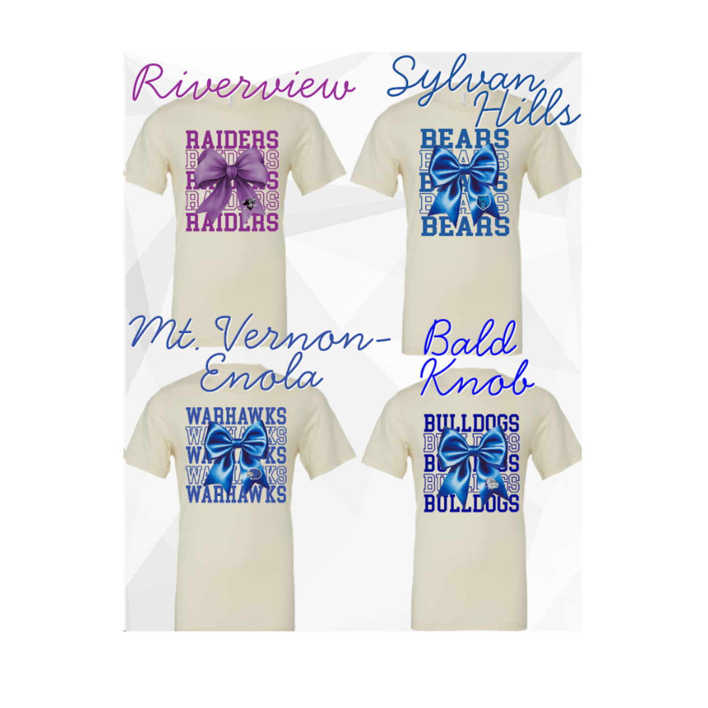 School Spirit Bow Tee's