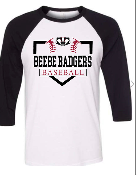 Raglan Tee- Beebe Badgers Baseball