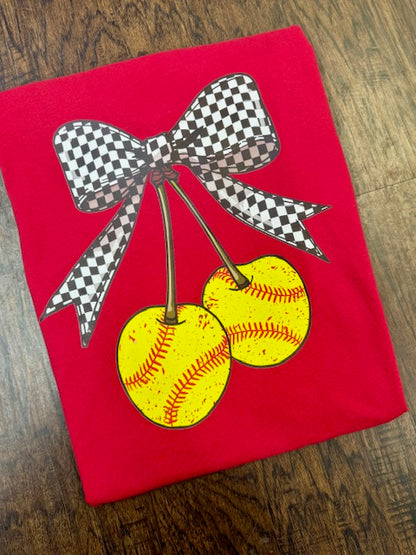 Cherry Softball Tee