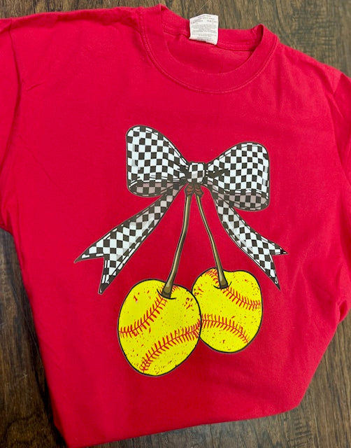 Cherry Softball Tee