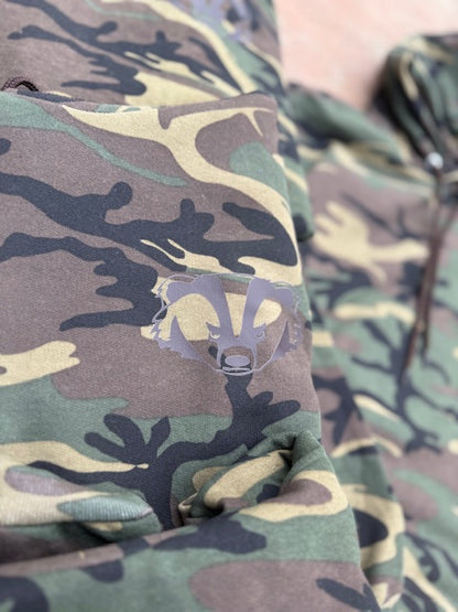 Military Camo Badger Hoodie