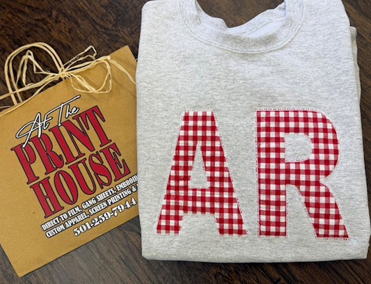 AR Lace Gingham Applique