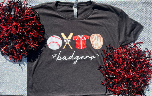 Badger Baseball Tee