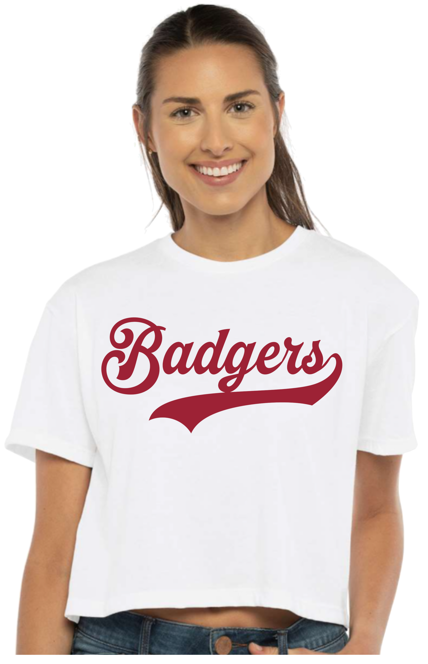 Women's Badgers Cropped Tee