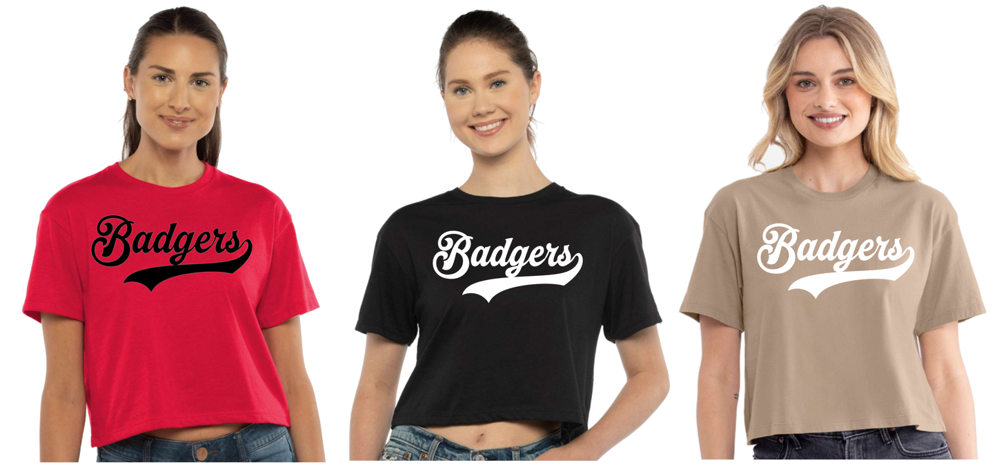 Women's Badgers Cropped Tee