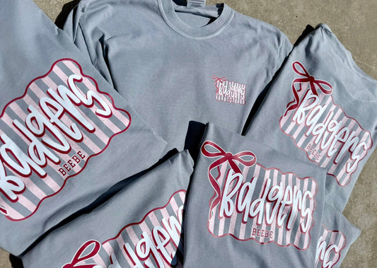 School Spirit Stripe Mascot Tee