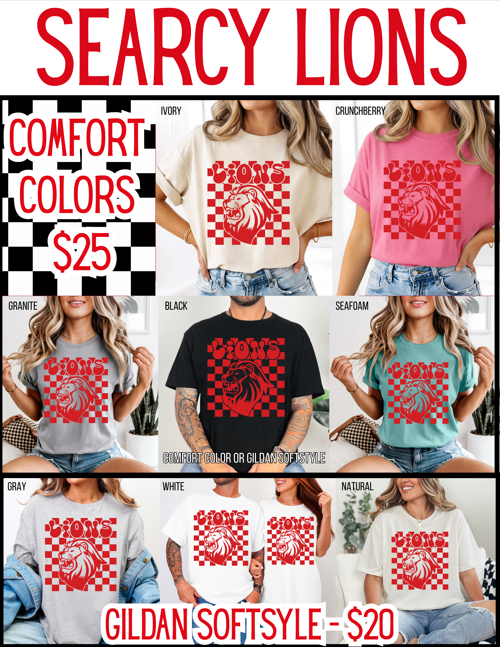 School Spirit Checkered Graphic Tee