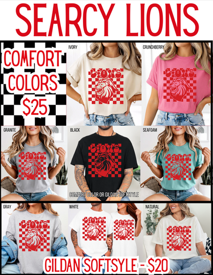 School Spirit Checkered Graphic Tee