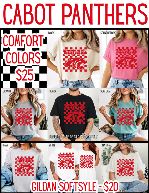 School Spirit Checkered Graphic Tee