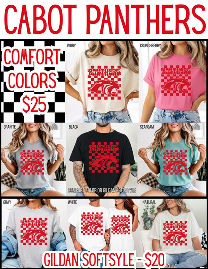 School Spirit Checkered Graphic Tee