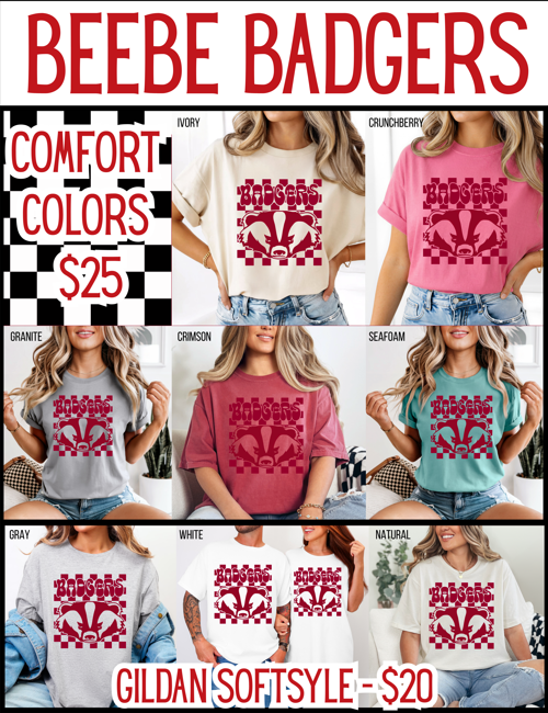 School Spirit Checkered Graphic Tee