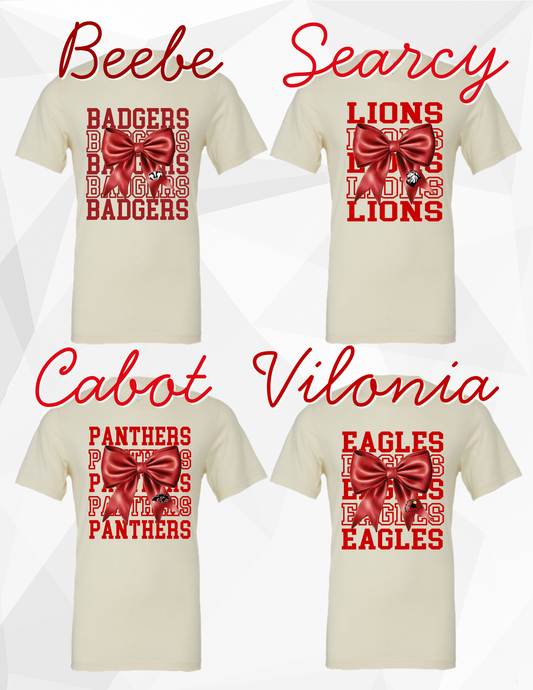 School Spirit Bow Tee's