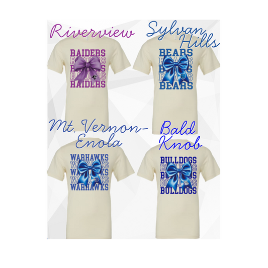 School Spirit Bow Tee's